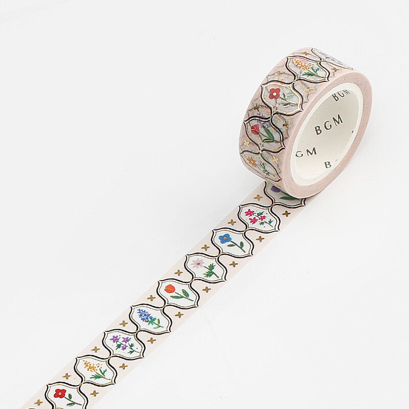 Flowers - Retro Light - BGM Washi tape