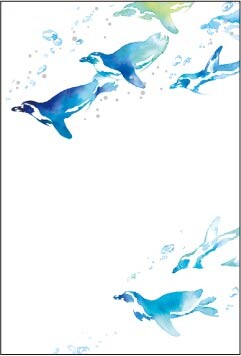 Penguin - Chikako Mitsui Postcard