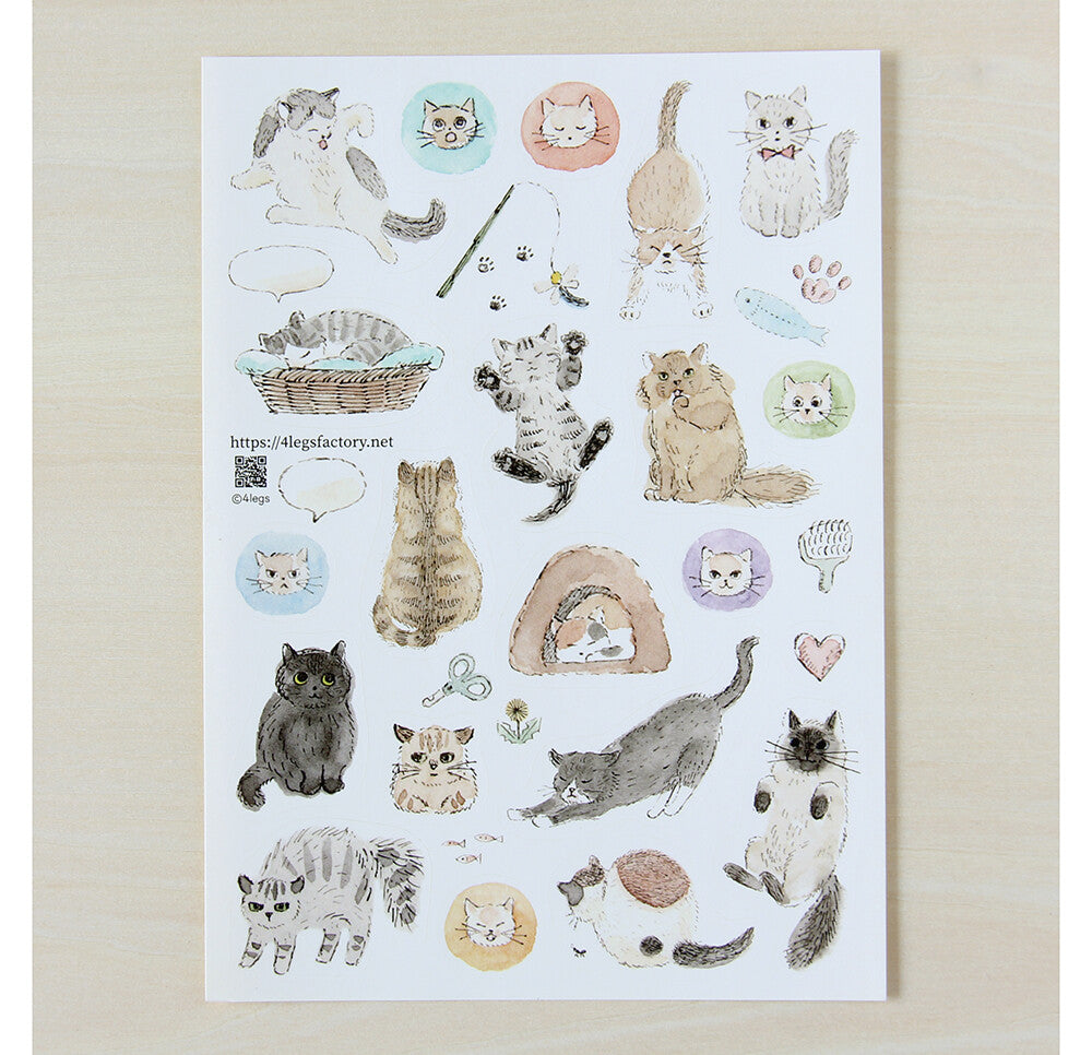 Cats - seal sticker - 4Legs