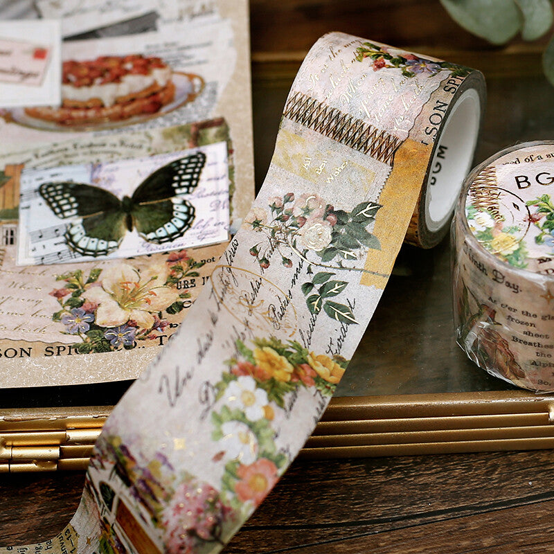 Flower - Invitation to Romance - BGM washi tape