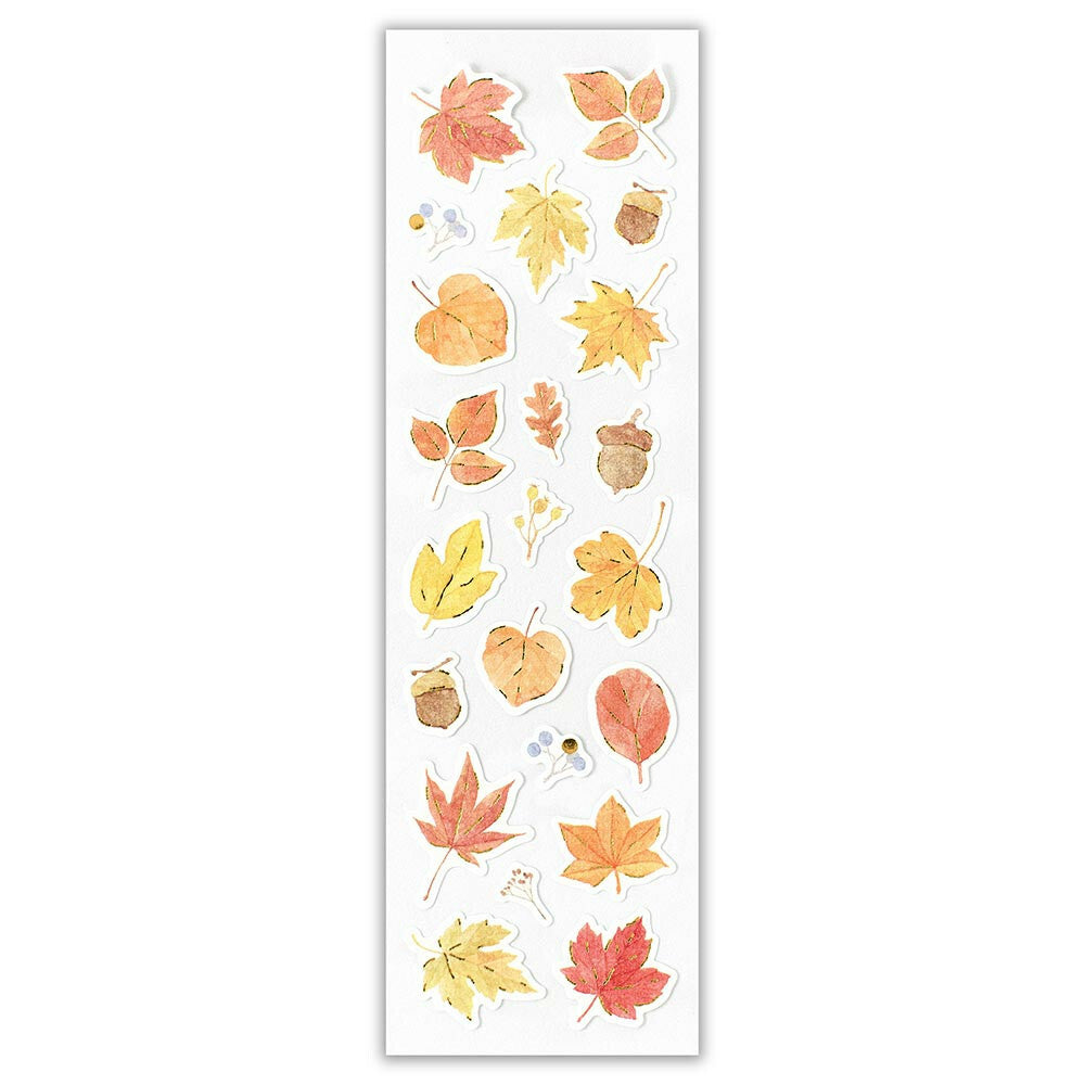 Japanese Seal Autumn Leaf - Decorative Stickers - NB.co