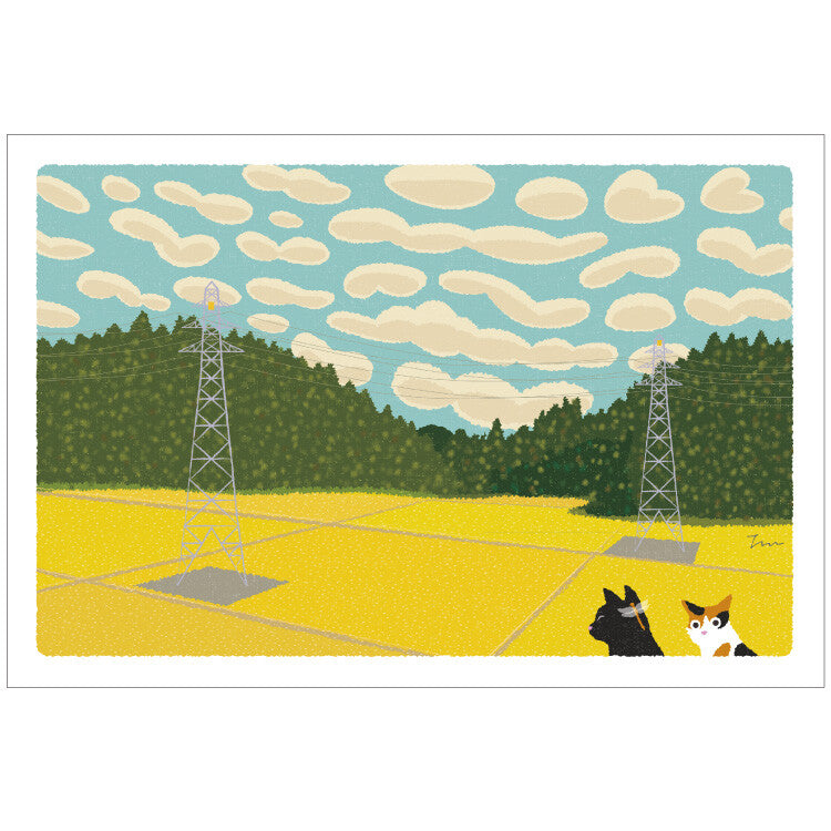 Autumn - Tabineko Traveling Cat postcard