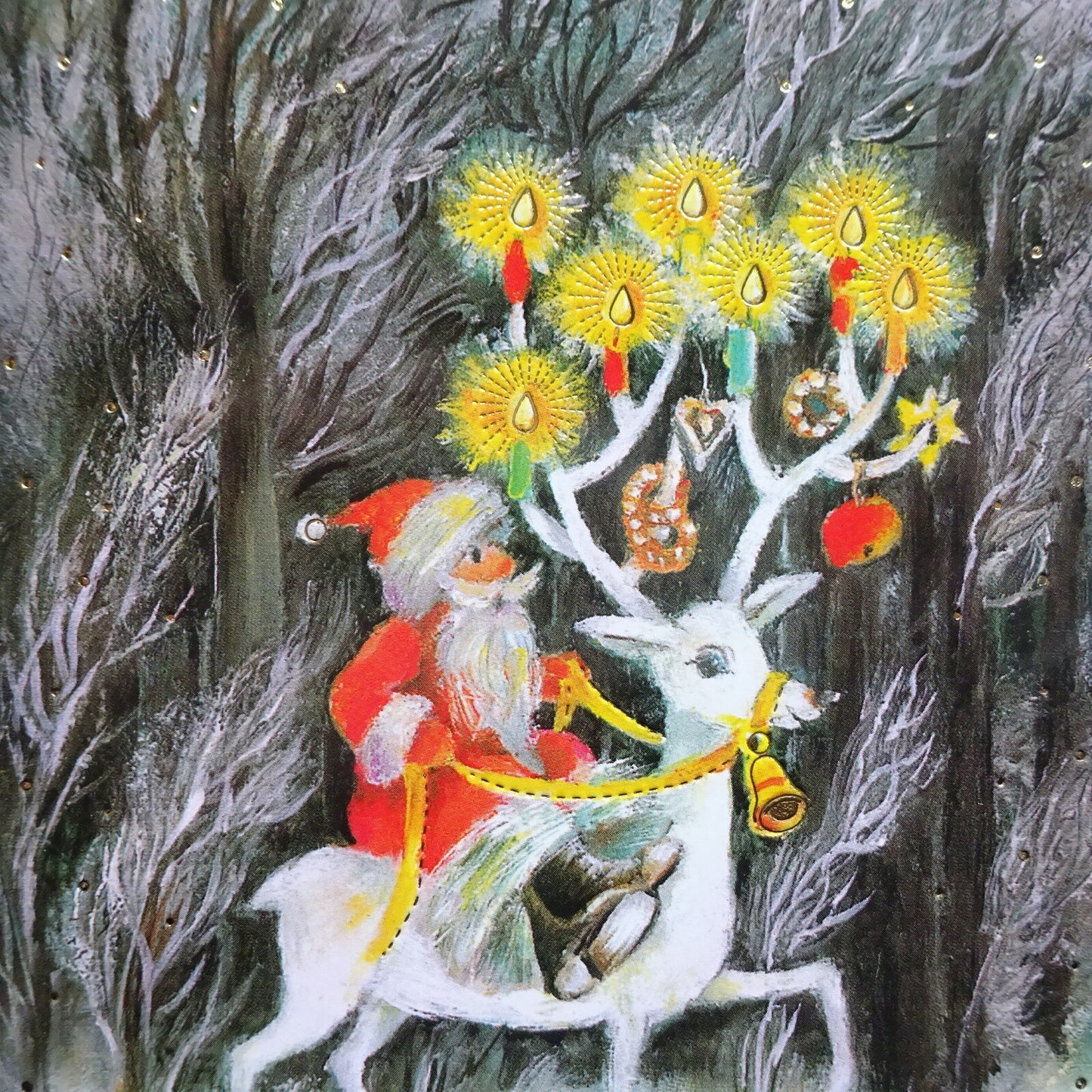 Santa and Reindeer - LUKA BASIC postcard