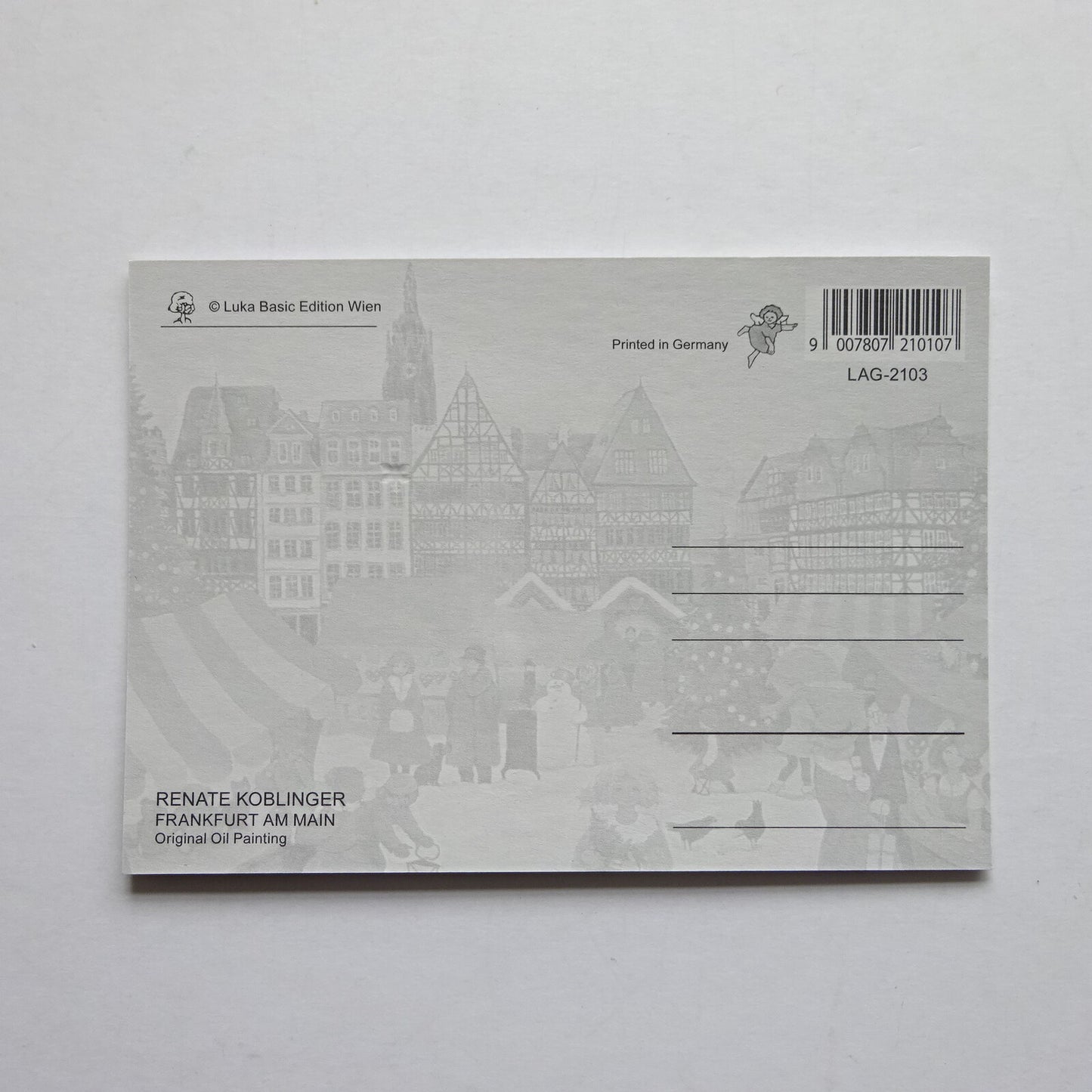 Christmas Market in Frankfurt - LUKA BASIC postcard