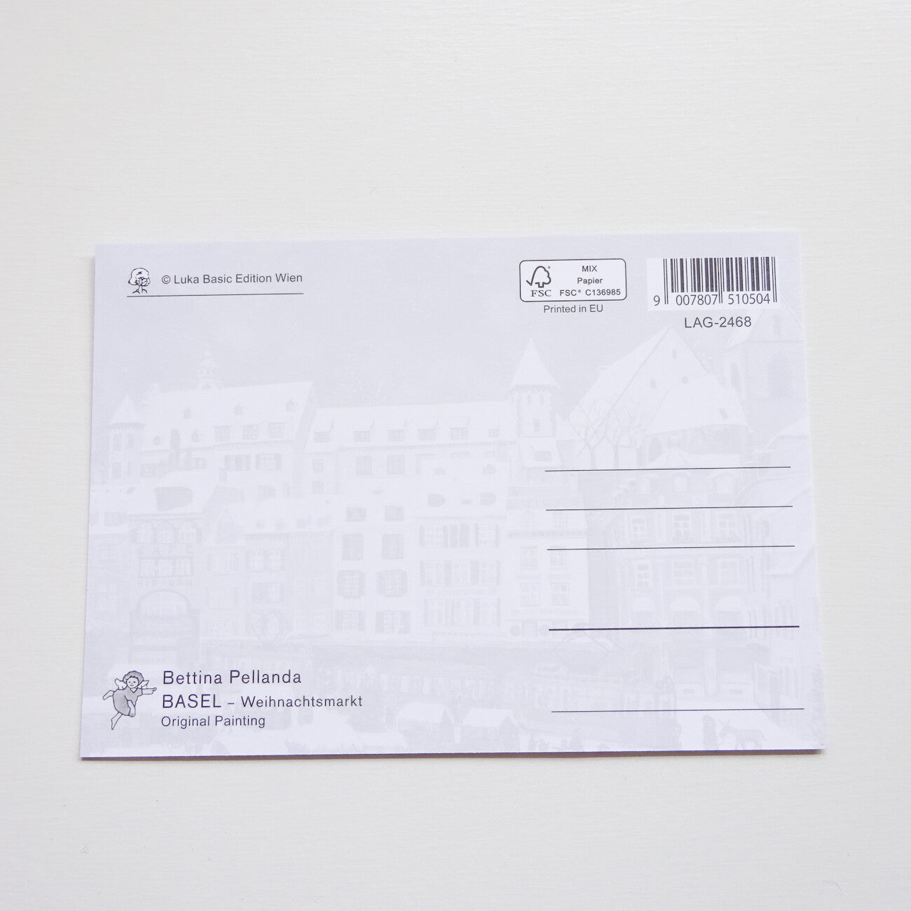 Christmas Streetscape in Basel - LUKA BASIC postcard