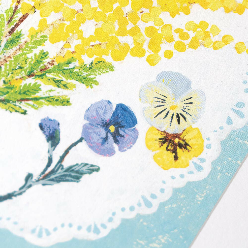 Mimosa and Pansy - NB.co postcard