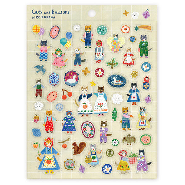 Cats and Buttons - Aiko Fukawa stickers