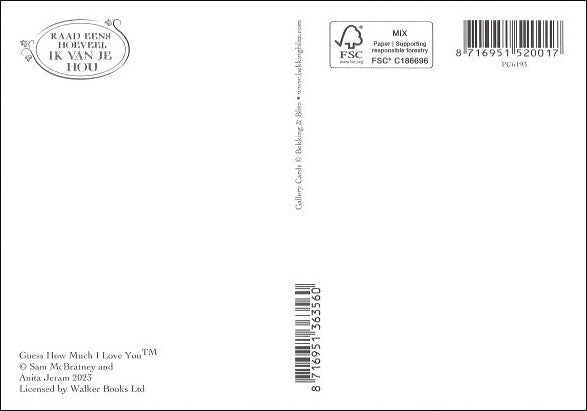 Guess How Much I Love You - Playing - Postcard Picture Book - Sam and Anita