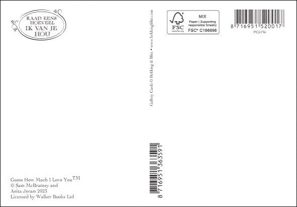 Guess How Much I Love You - Up Higher - Postcard Picture Book - Sam and Anita