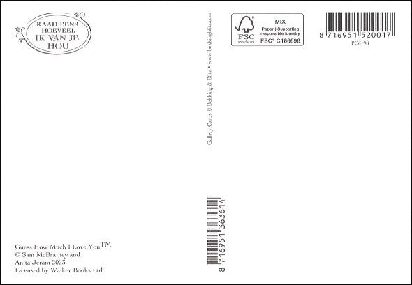 Guess How Much I Love You - Flowers - Postcard Picture Book - Sam and Anita