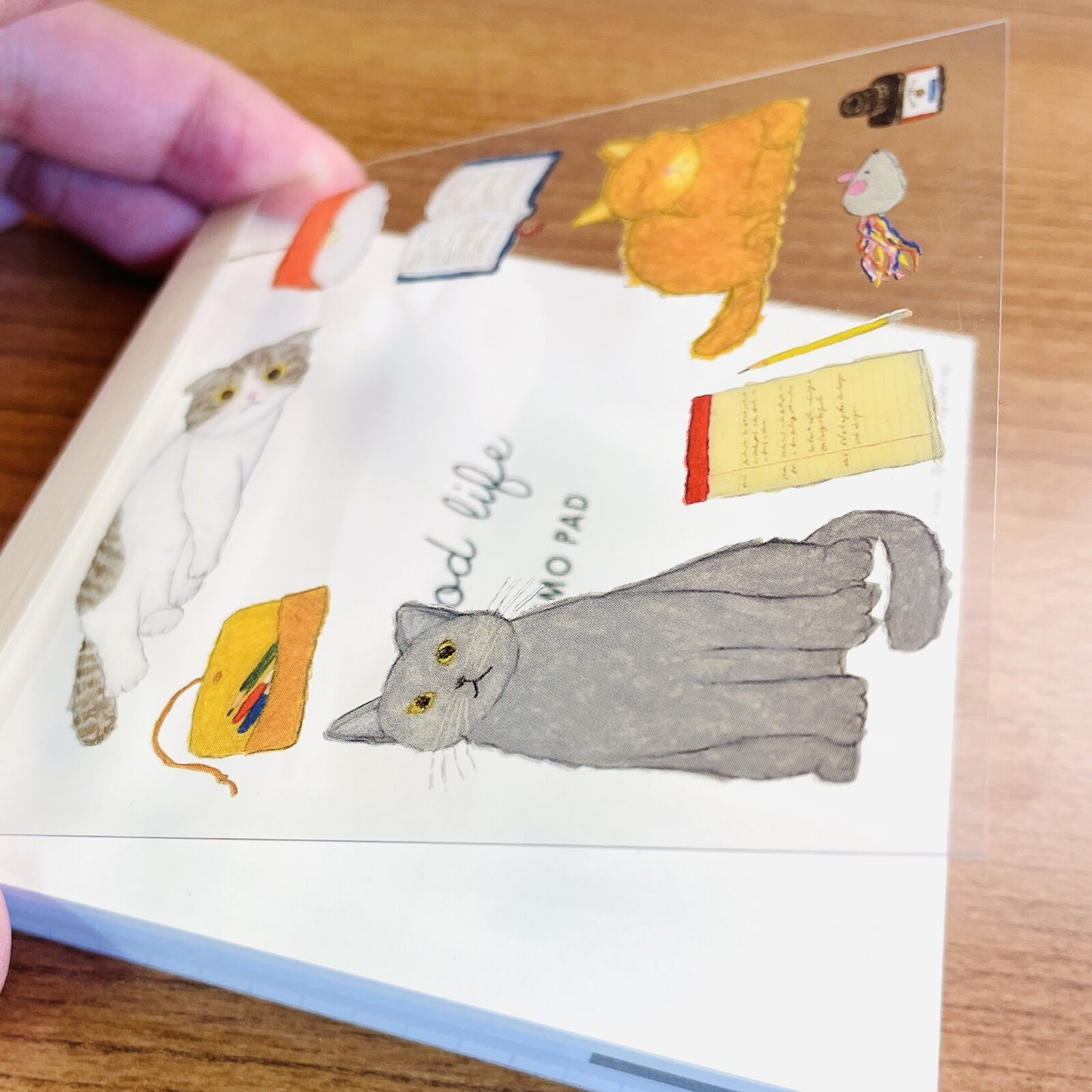 Good life, Cat and Book - 米津祐介 Square Memo Pad