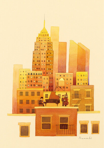 The rooftop of Manhattan - Kazuaki Yamada Postcard