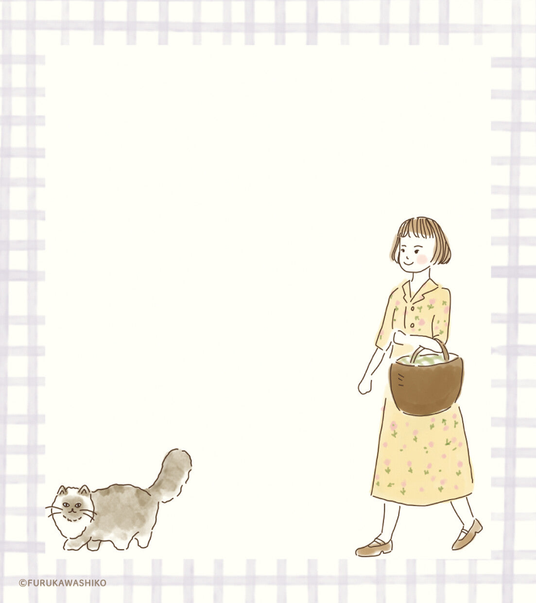 Paris Street Walk, Antique - Furukawashiko Memo Pad