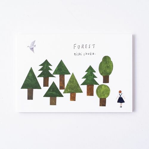 Forest - Nishi Shuku postcard pad