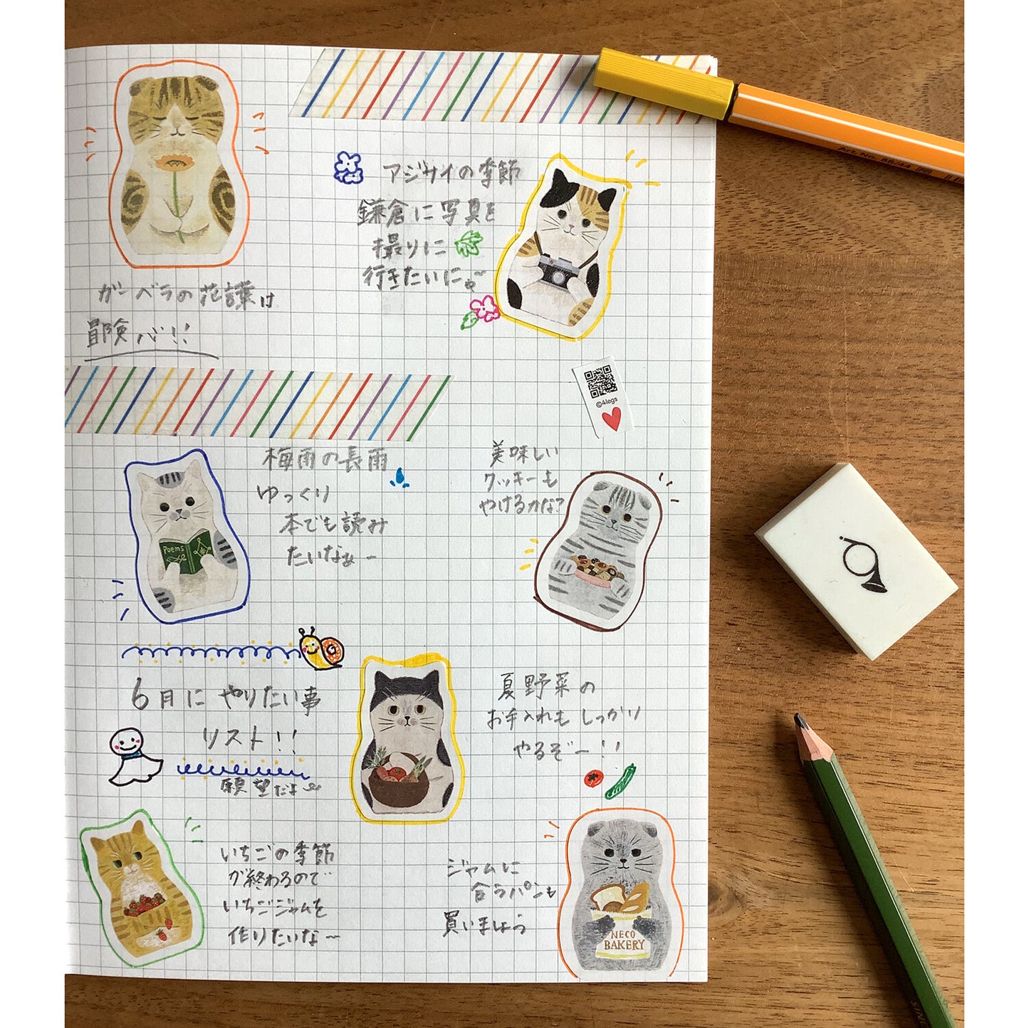 Cat Matryoshka - seal sticker - 4Legs