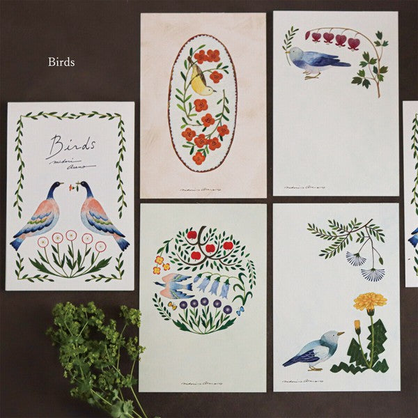 BIRDS - Asano Midori postcard pad