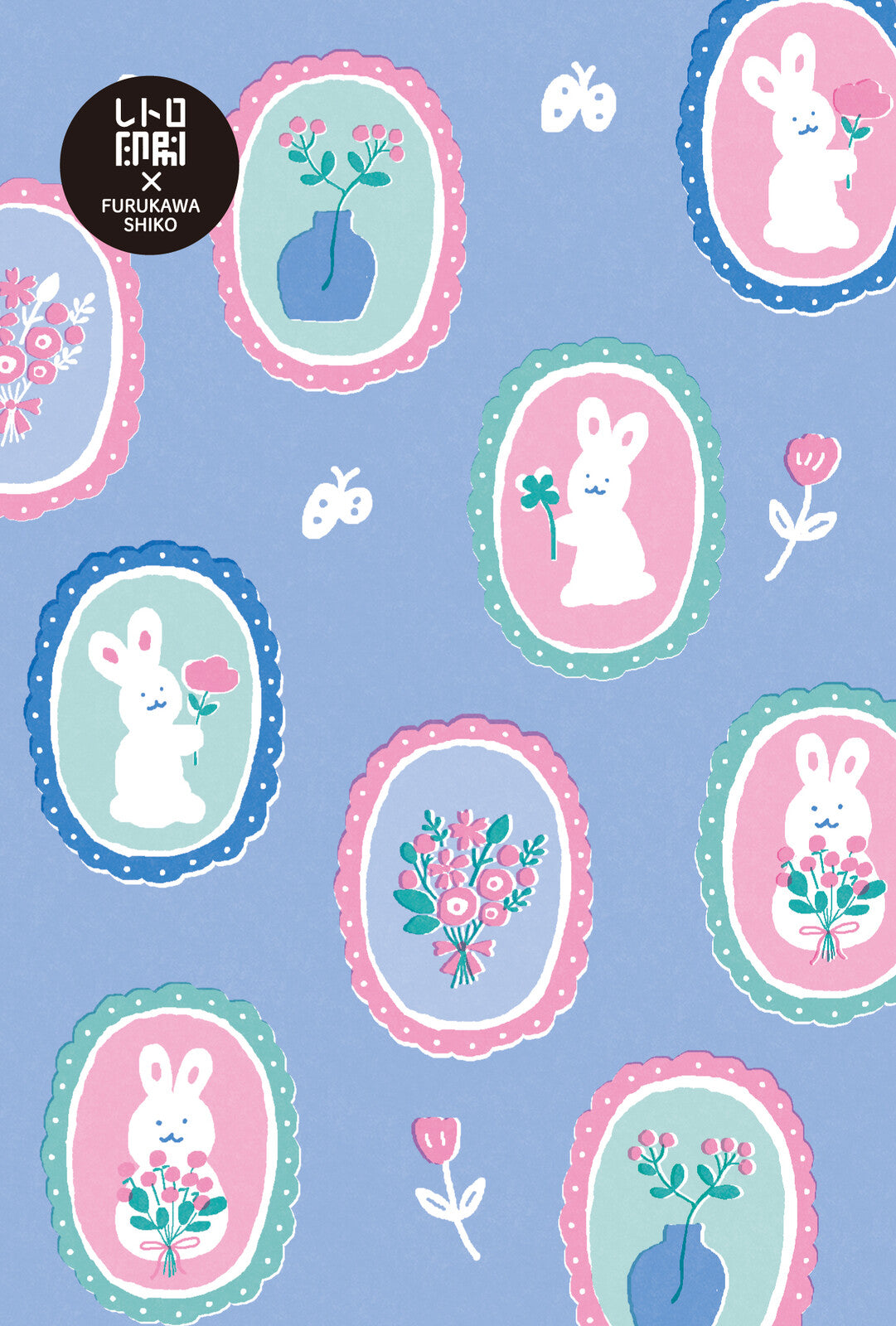 Rabbit Brooch Retro Printed - Furukawashiko