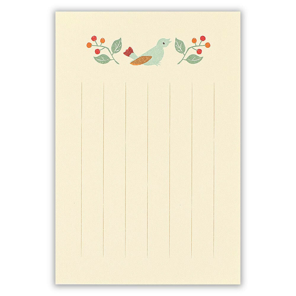 a small bird and a fruit - WANOWA postcard set