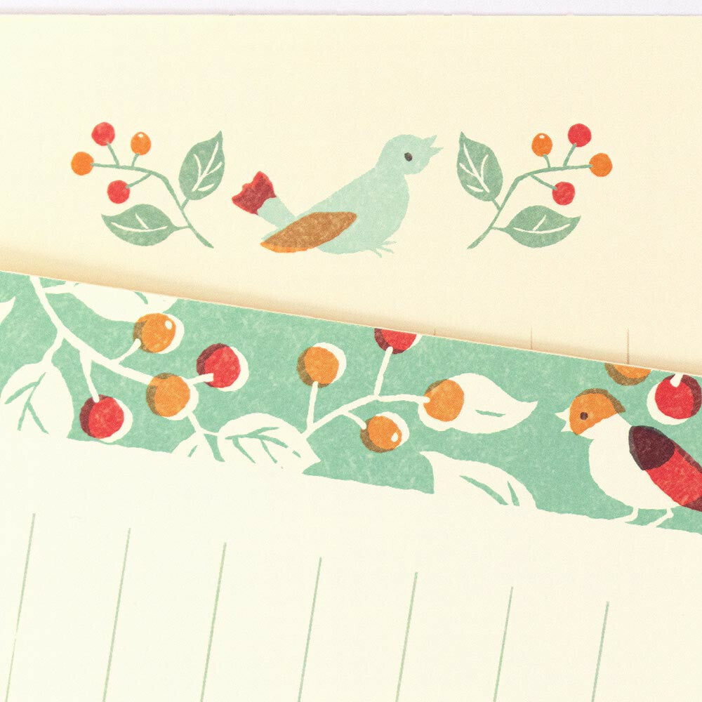 a small bird and a fruit - WANOWA postcard set