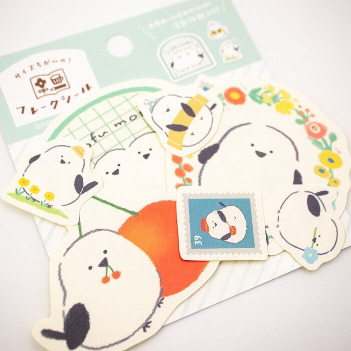 fluffy little birds - Furukawashiko Washi Flake Stickers