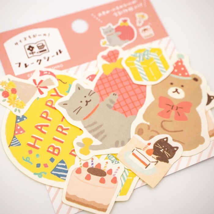 Celebration - Furukawashiko Washi Flake Stickers
