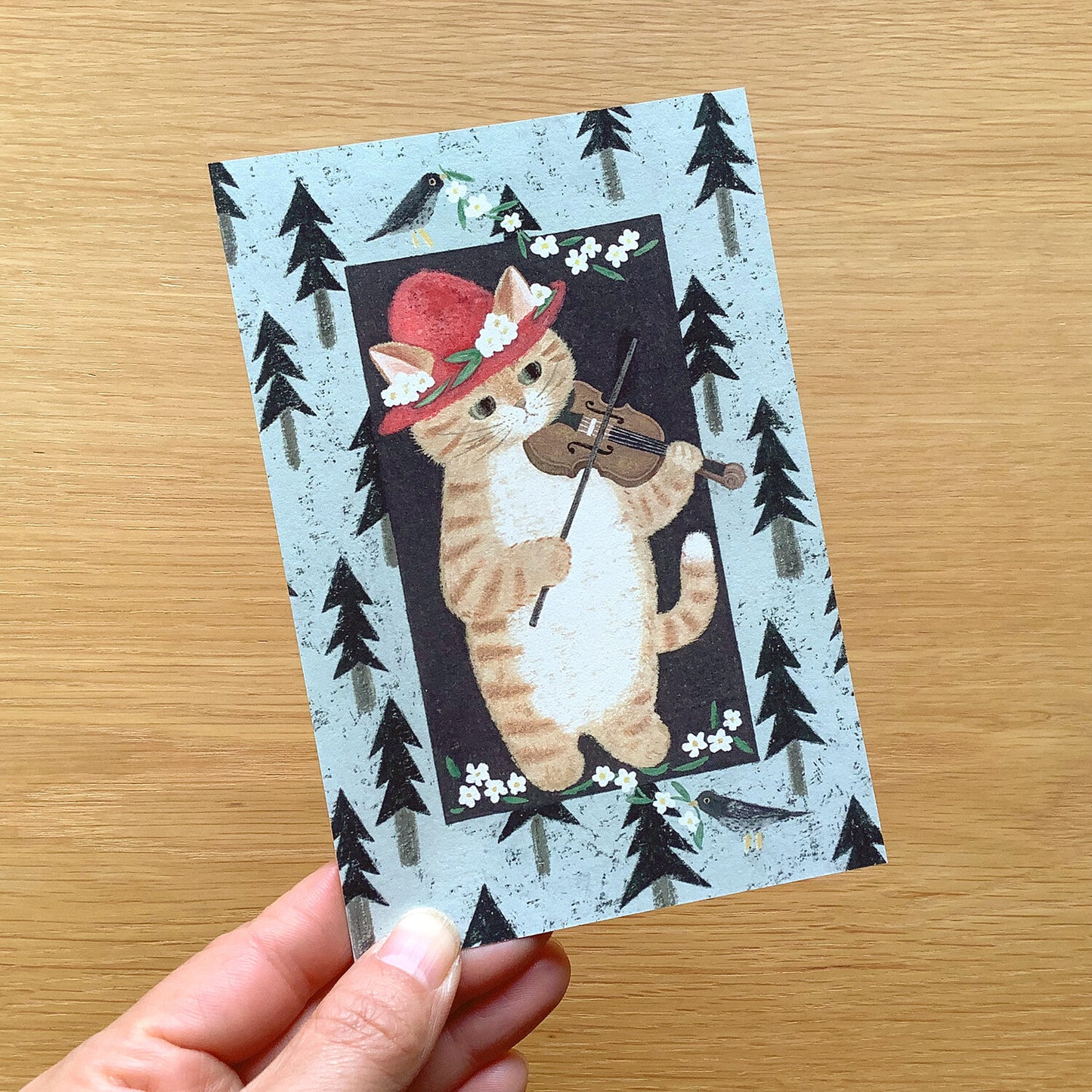 Ski cat - Cat in a picture book series- 4Legs postcards