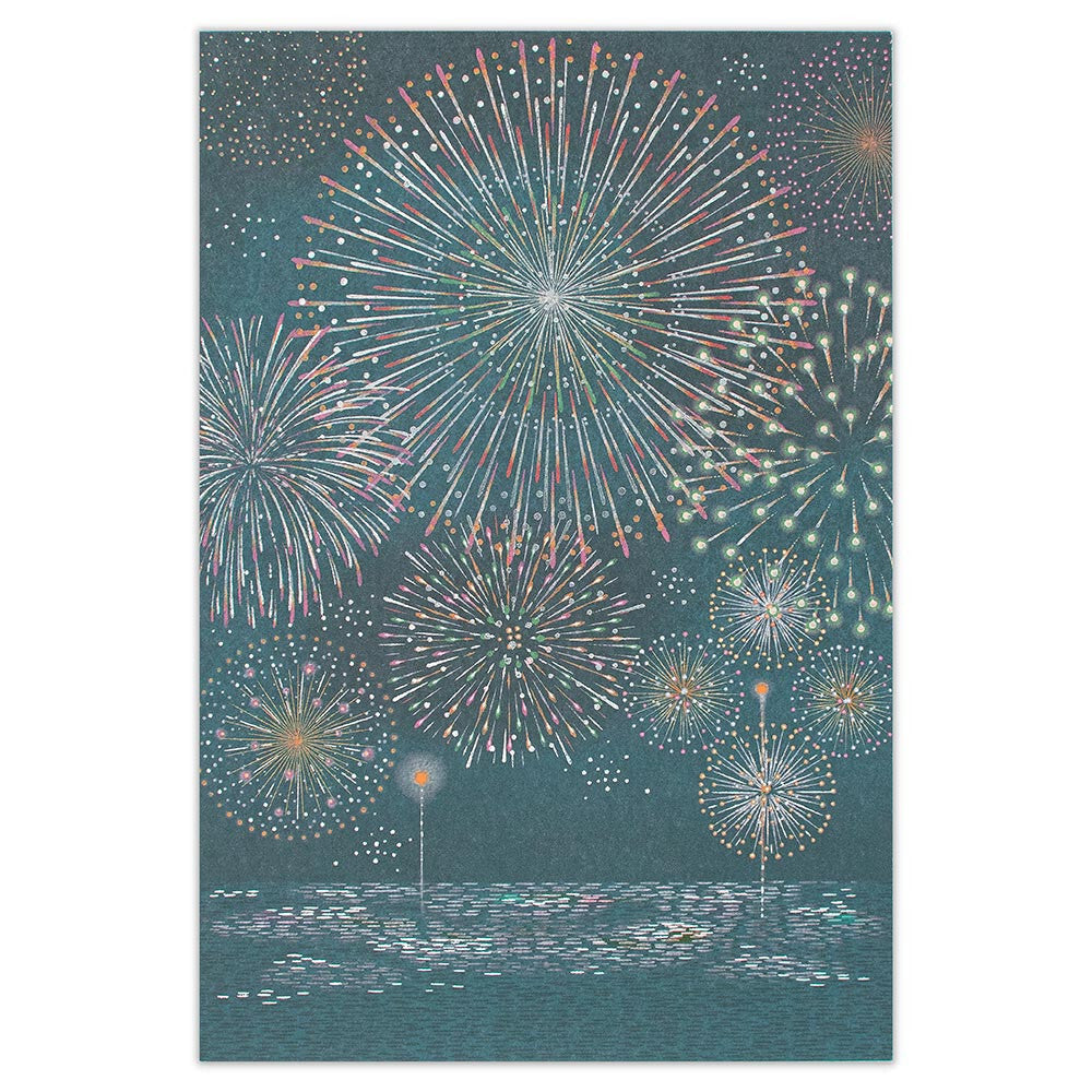 Fireworks - pearlescent postcard - NB.co