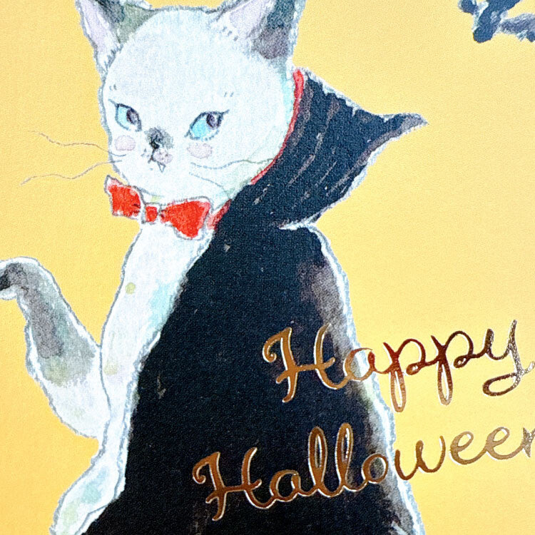 Dracula kitten - TOCORO COMUGI Halloween Postcard