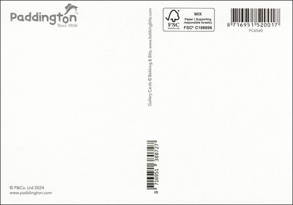 Bear eading - Paddington Postcard