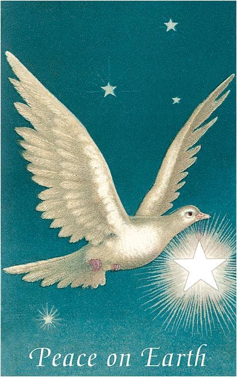 Peace on Earth, Dove with Star - Found Image postcard