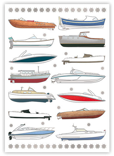 Boats - Quire postcard
