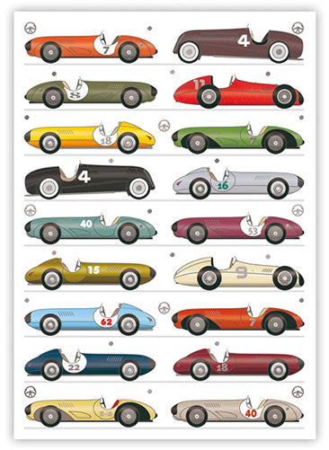 Racing car - Quire postcard