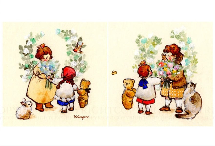 Flower Gift - Krimgen postcard