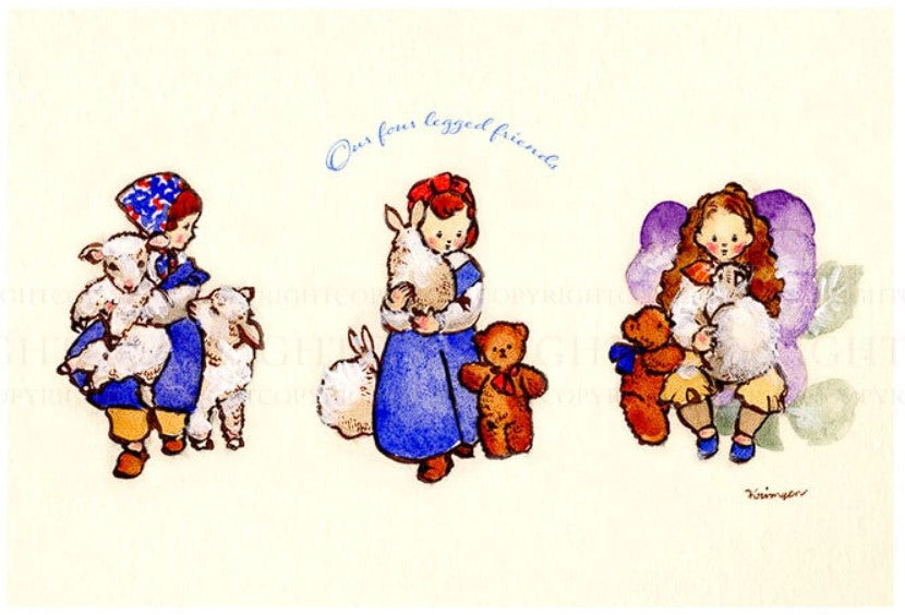 Four Legged Friends - Krimgen postcard