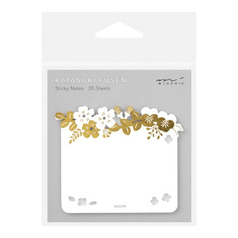 Die-cut Sticky Note - Foil Stamping Flowers- Midori