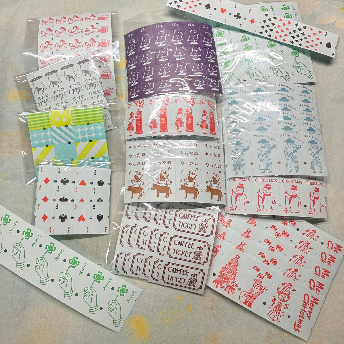 Light Blue Roll Sticker - 36 Sublo - 24 label stickers sampler