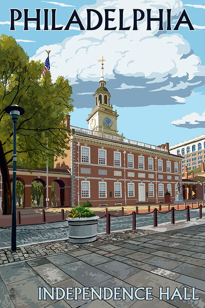 Philadelphia, Pennsylvania - Independence Hall - Lantern Press Postcard