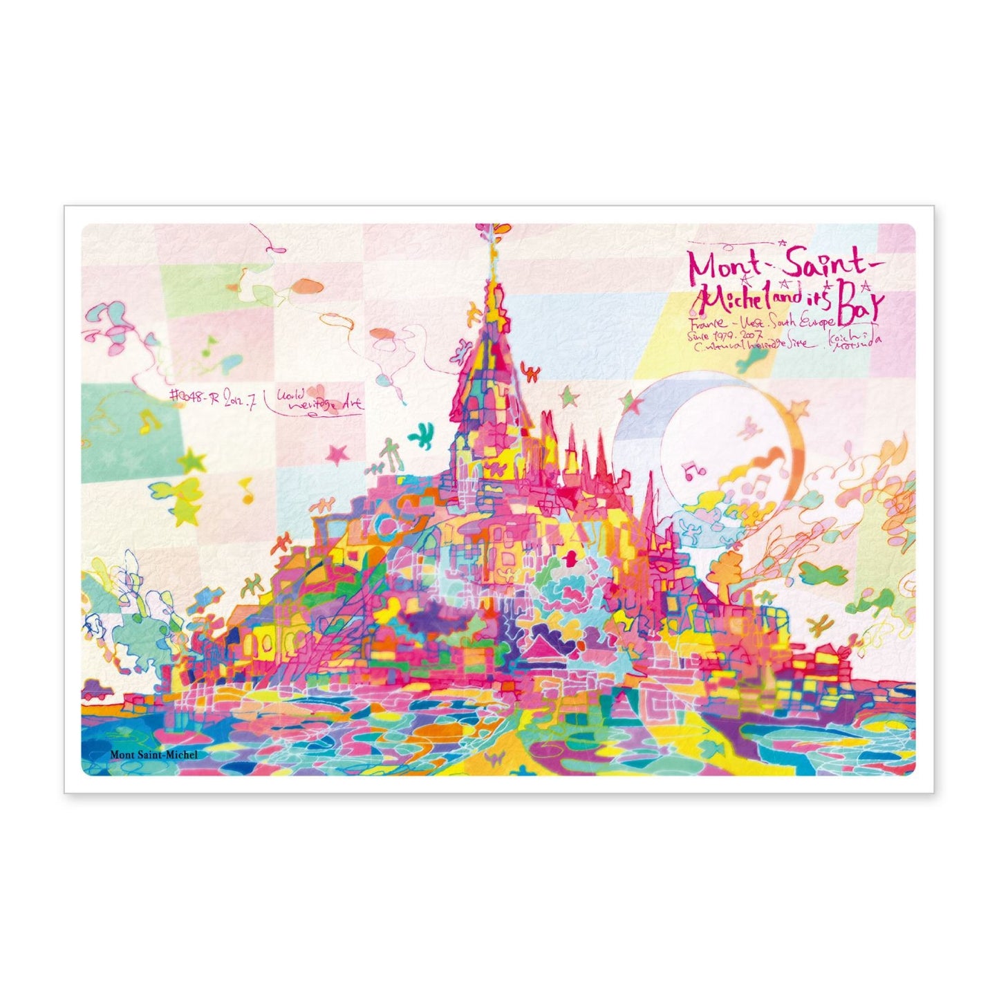Mont Saint Michel - World Heritage Art Postcard
