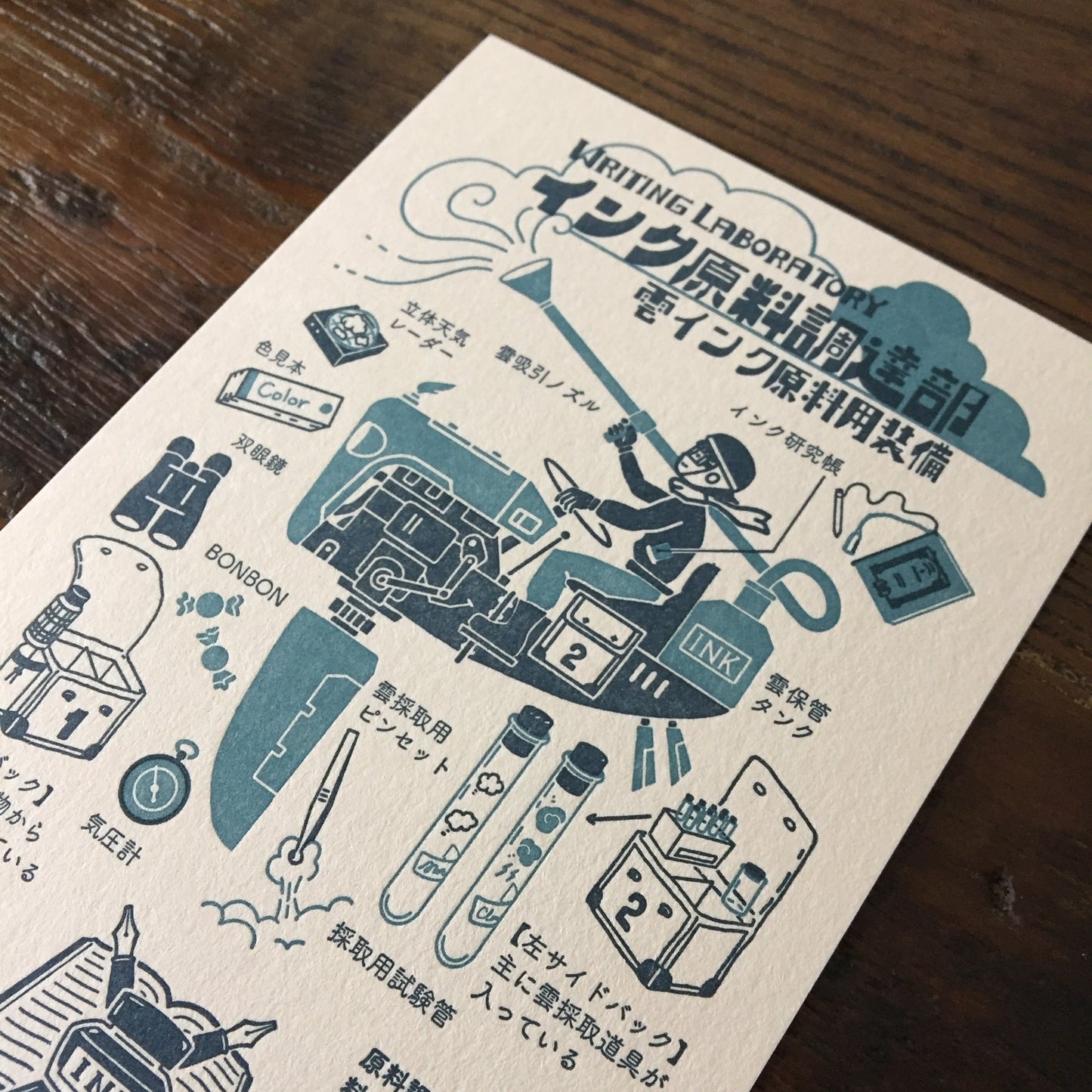 インク原料調達部 - Kyupodo Letterpress postcard