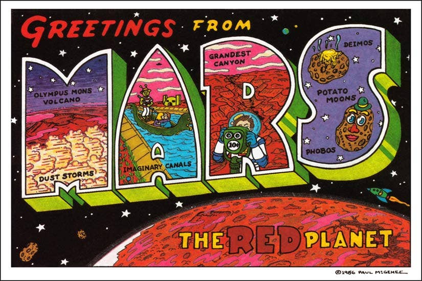 Greetings From Mars. The Red Planet.Visual Vacations