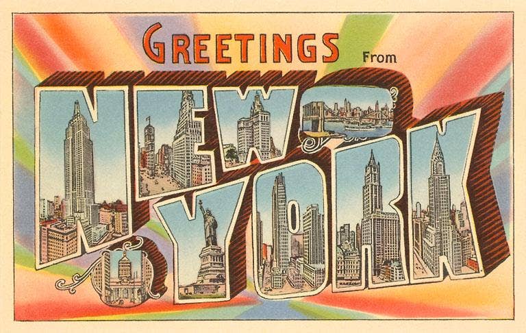 Greetings from New York City - Found Image postcard