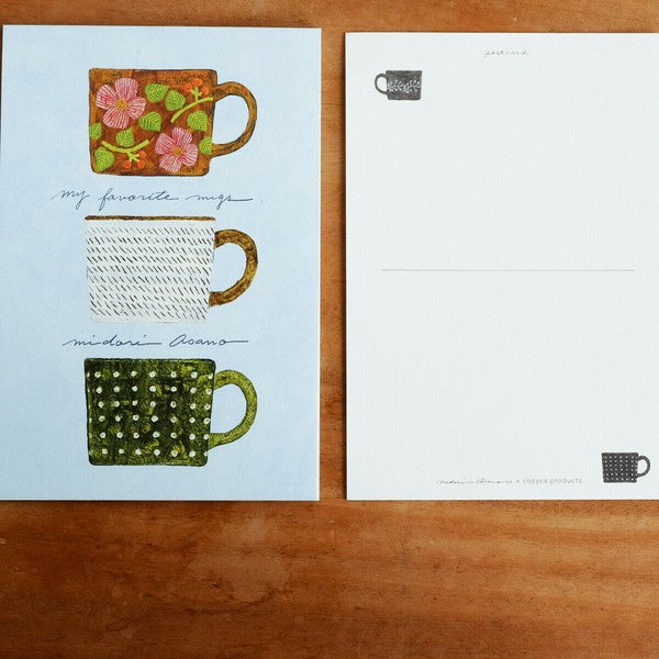 My Favorite Mugs - Asano Midori postcard pad