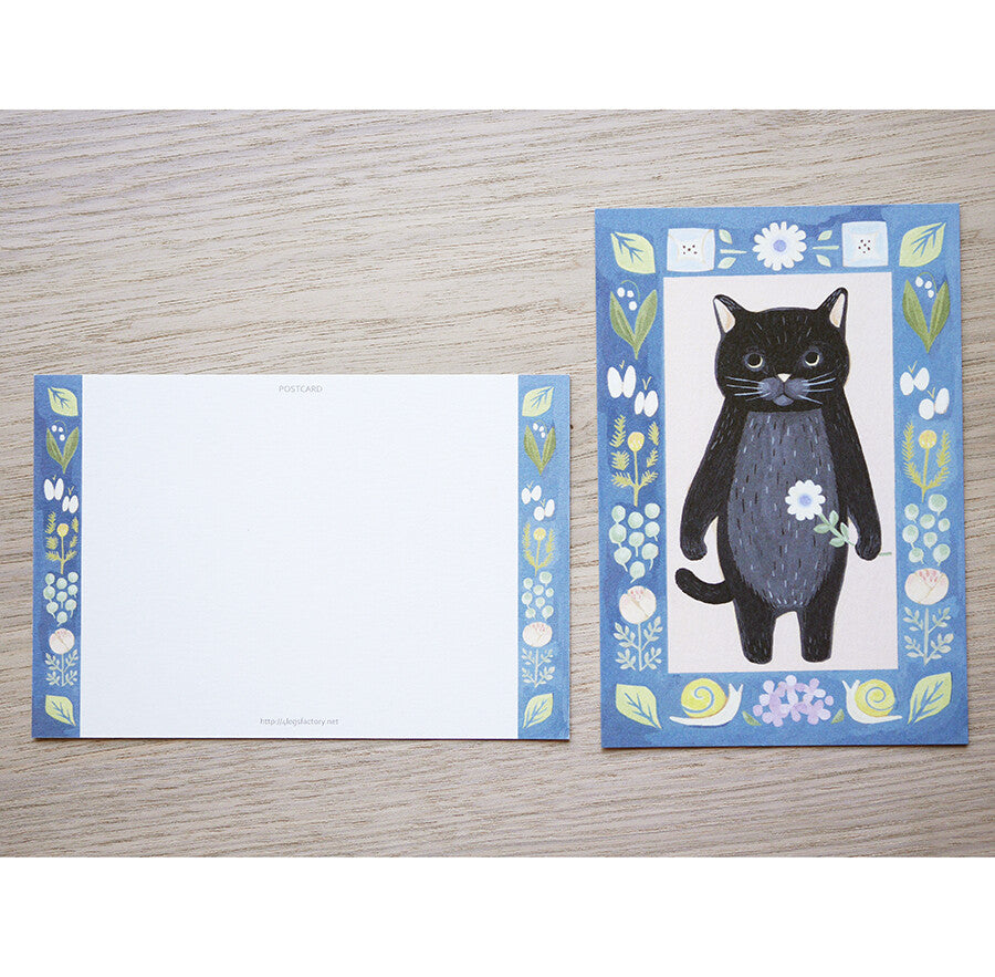 Kuroneko - Cat in a picture book series- 4Legs postcards