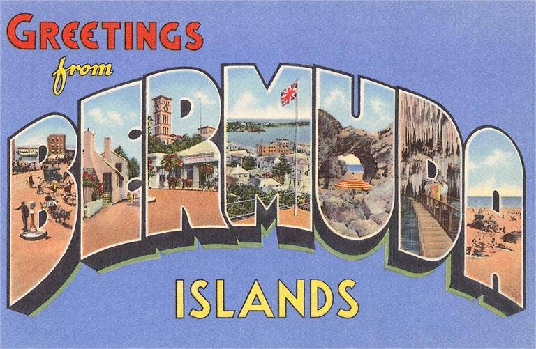 Greetings from Bermuda Islands - Found Image postcard