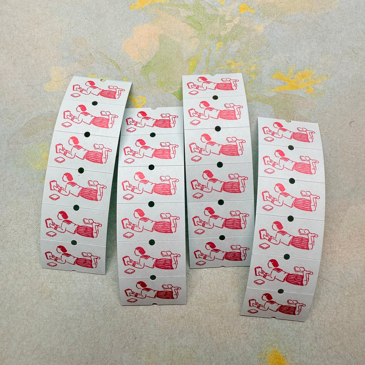 Reading girl - 36 Sublo - 24 label stickers sampler