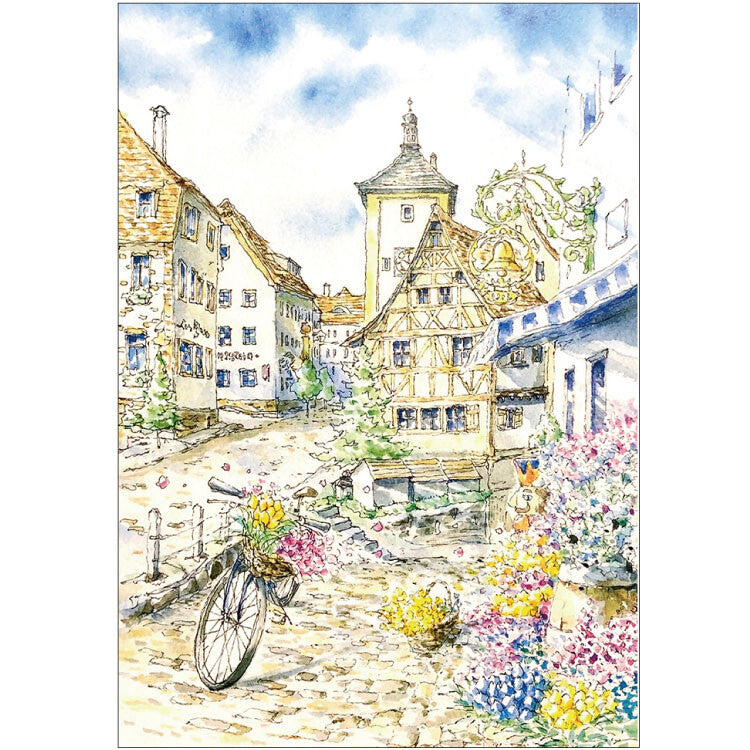 Spring Pattern - Rothenburg - Shinya Uchida Postcard