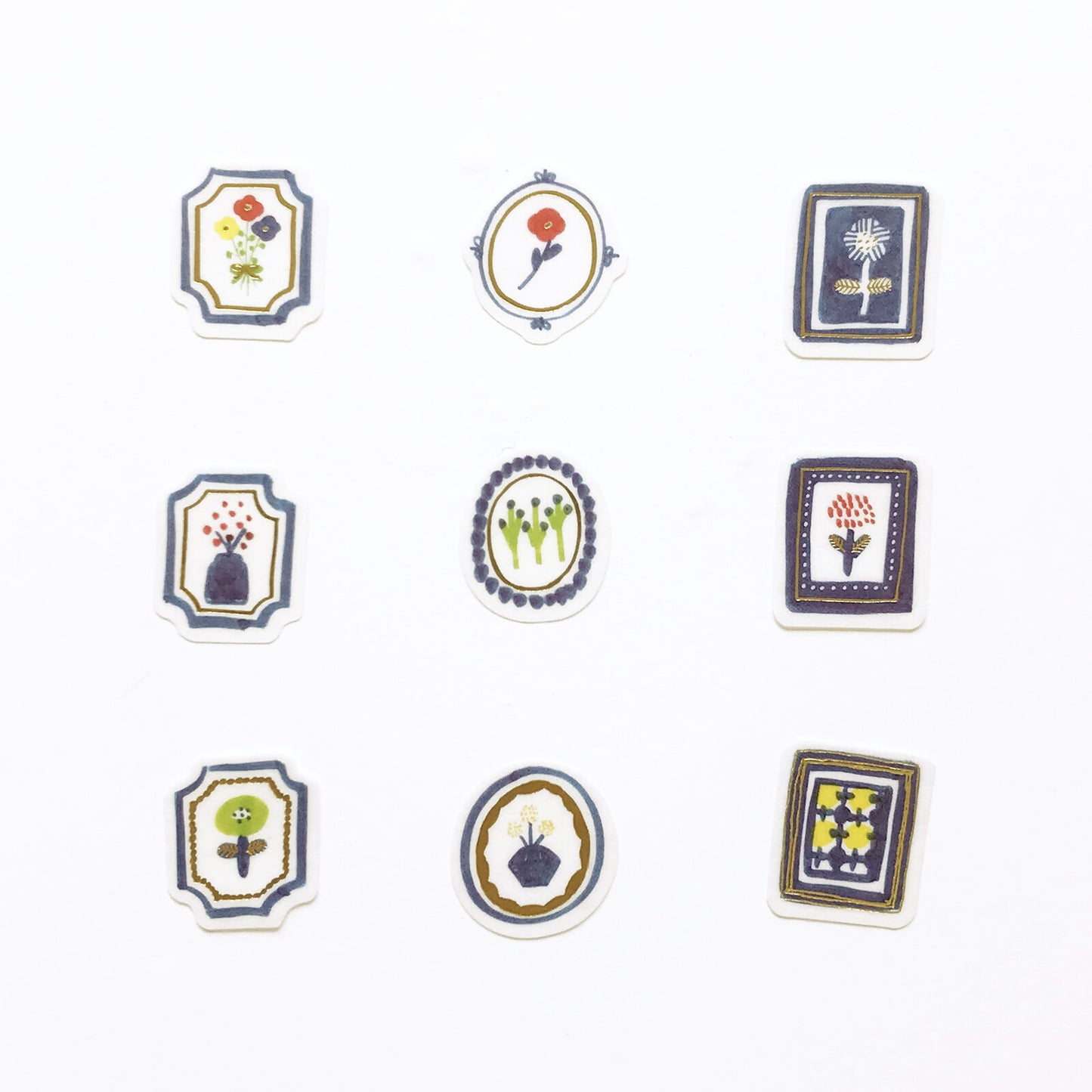 Blue Flower frame - Flake Seal - kurogoma x PAPIER PLATZ