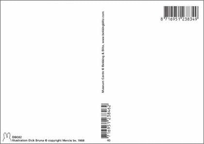 Miffy Reading a Letter - Miffy Postcard