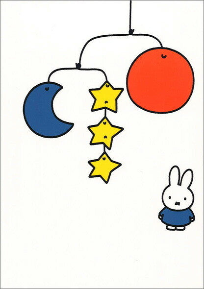 Miffy Enjoying Art - Mobile by Calder - Miffy Postcard