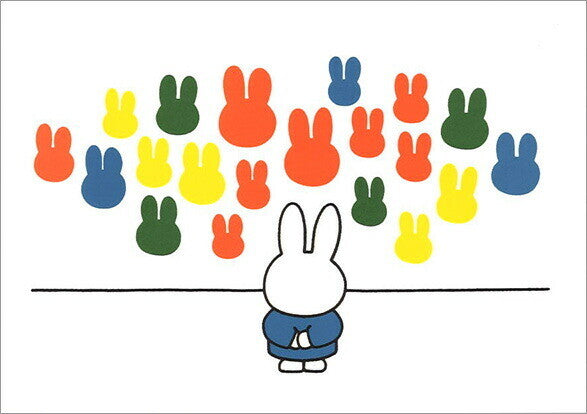 Miffy Enjoying Art - Art on the Wall - Miffy Postcard